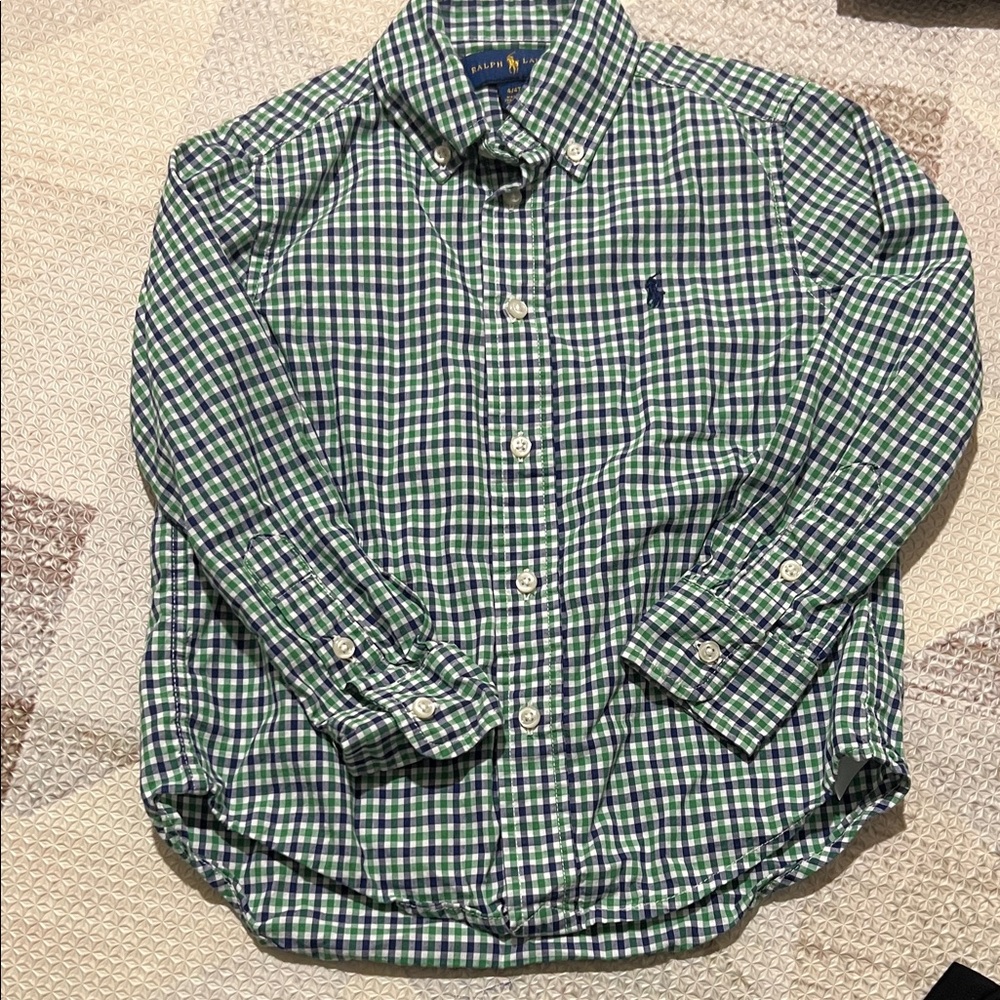 Polo by Ralph Lauren Blue and Green  Shirt